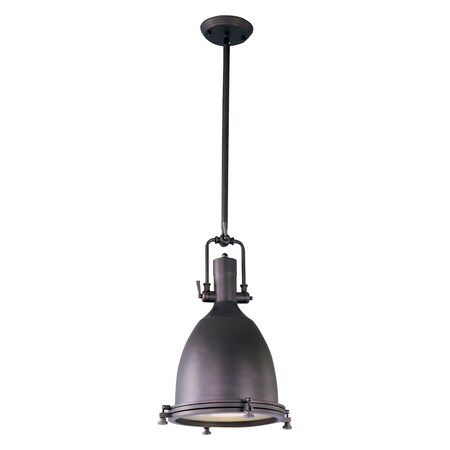Maxim One Light Bronze Frosted Glass Mono Point 25104FTBZ
